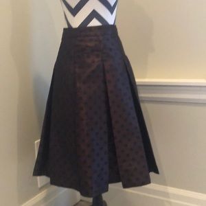 Pleated midi skirt